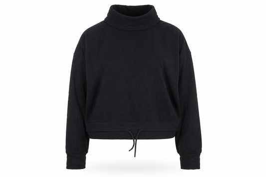 Marks and Spencer Goodmove Women's Black Size 16 High Neck Drawstring Sweatshirt