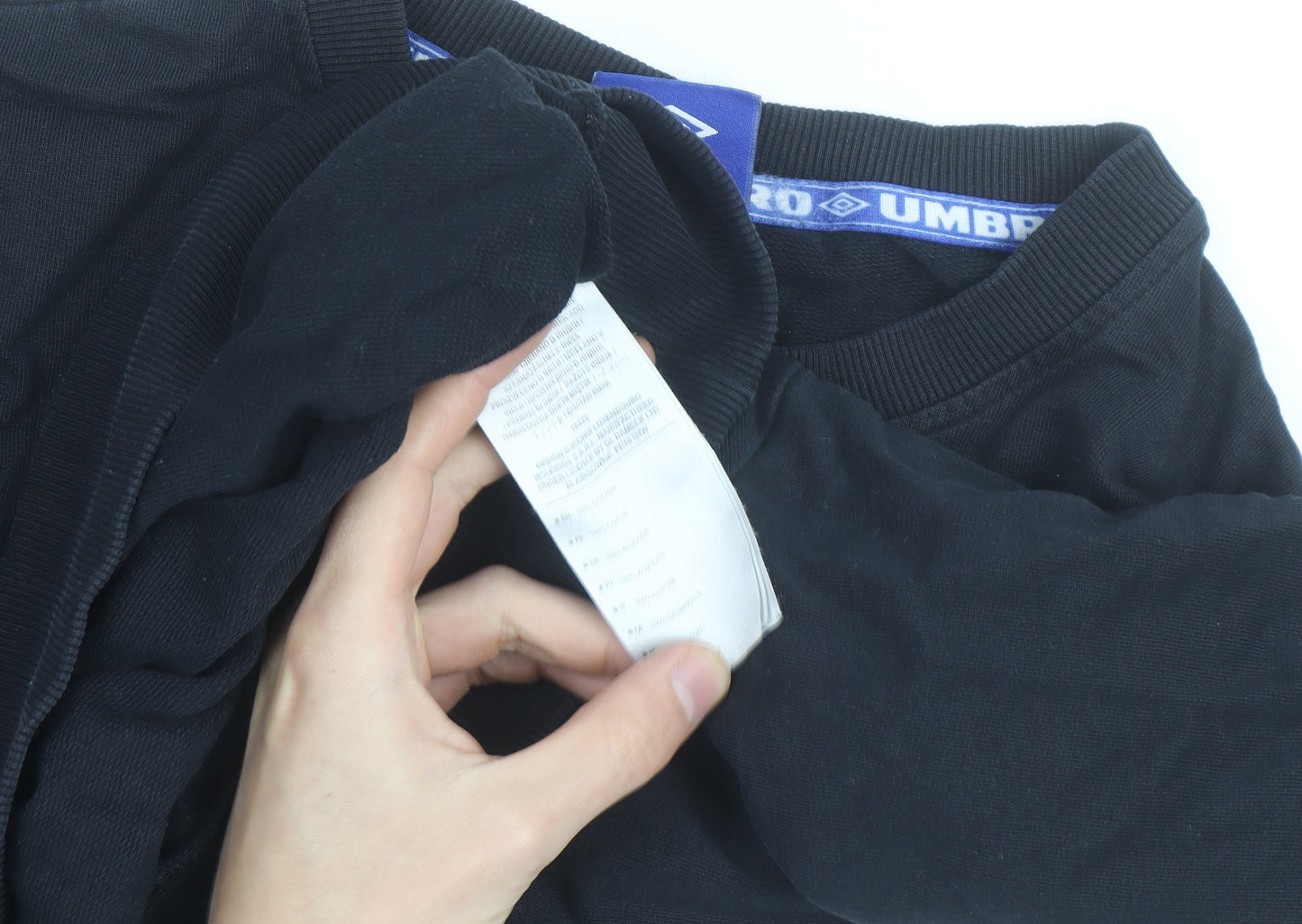 Umbro Men's Black Crew Neck Pullover Sweatshirt Size L