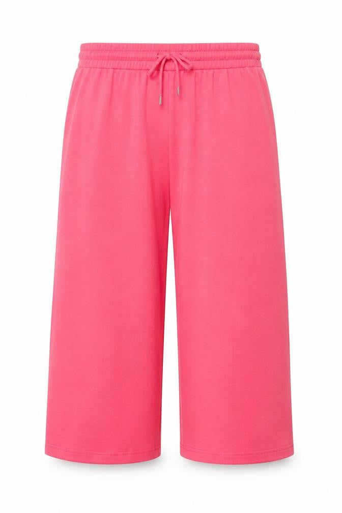 Dunnes Women's Pink Cropped Wide-Leg Viscose Trousers Size M