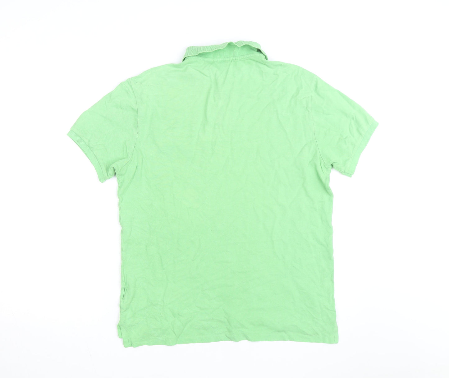 Ralph Lauren Men’s Green Slim Fit Polo Shirt L Cotton Embroidered Logo