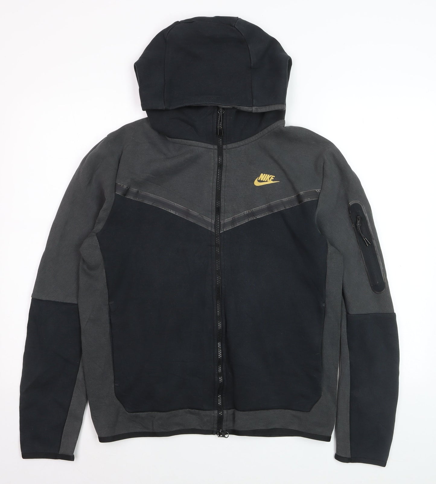 Nike Men's Grey Full Zip Hoodie M Sports Fleece Jacket