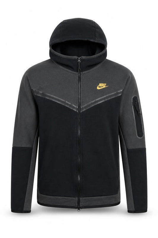 Nike Men's Grey Full Zip Hoodie M Sports Fleece Jacket