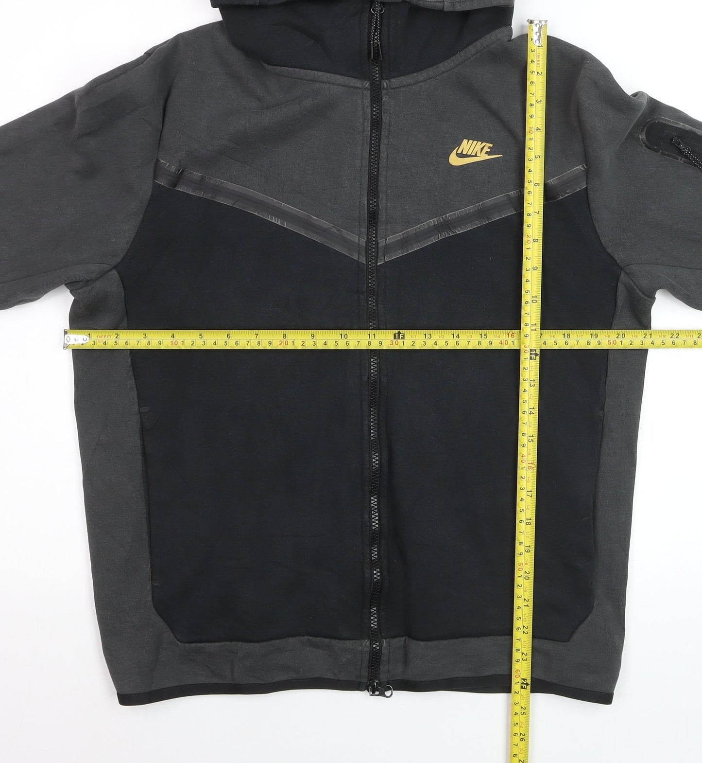 Nike Men's Grey Full Zip Hoodie M Sports Fleece Jacket