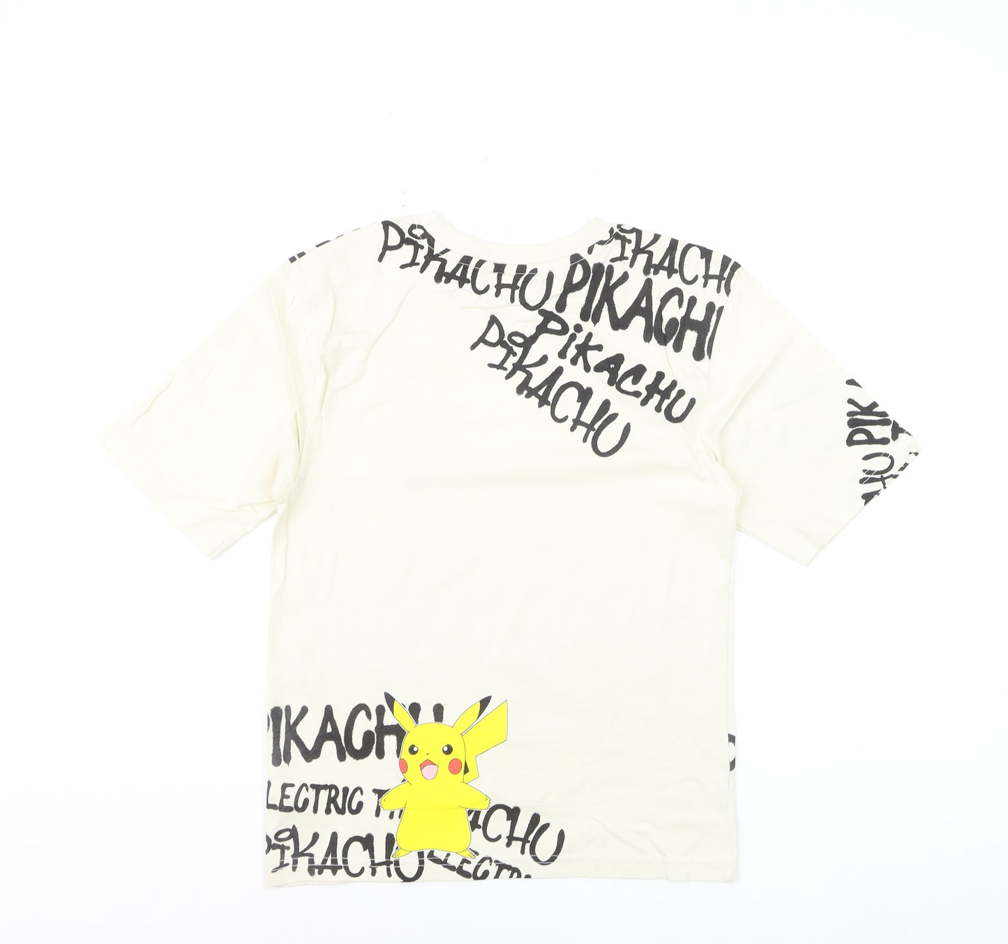 George Pokémon Boys Beige Pikachu Graphic Short Sleeve T-Shirt 9-10 Years