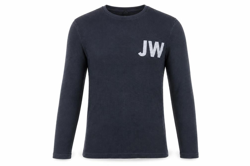 Jack Wills Men's Blue Slim Fit Long Sleeve Cotton Top XS
