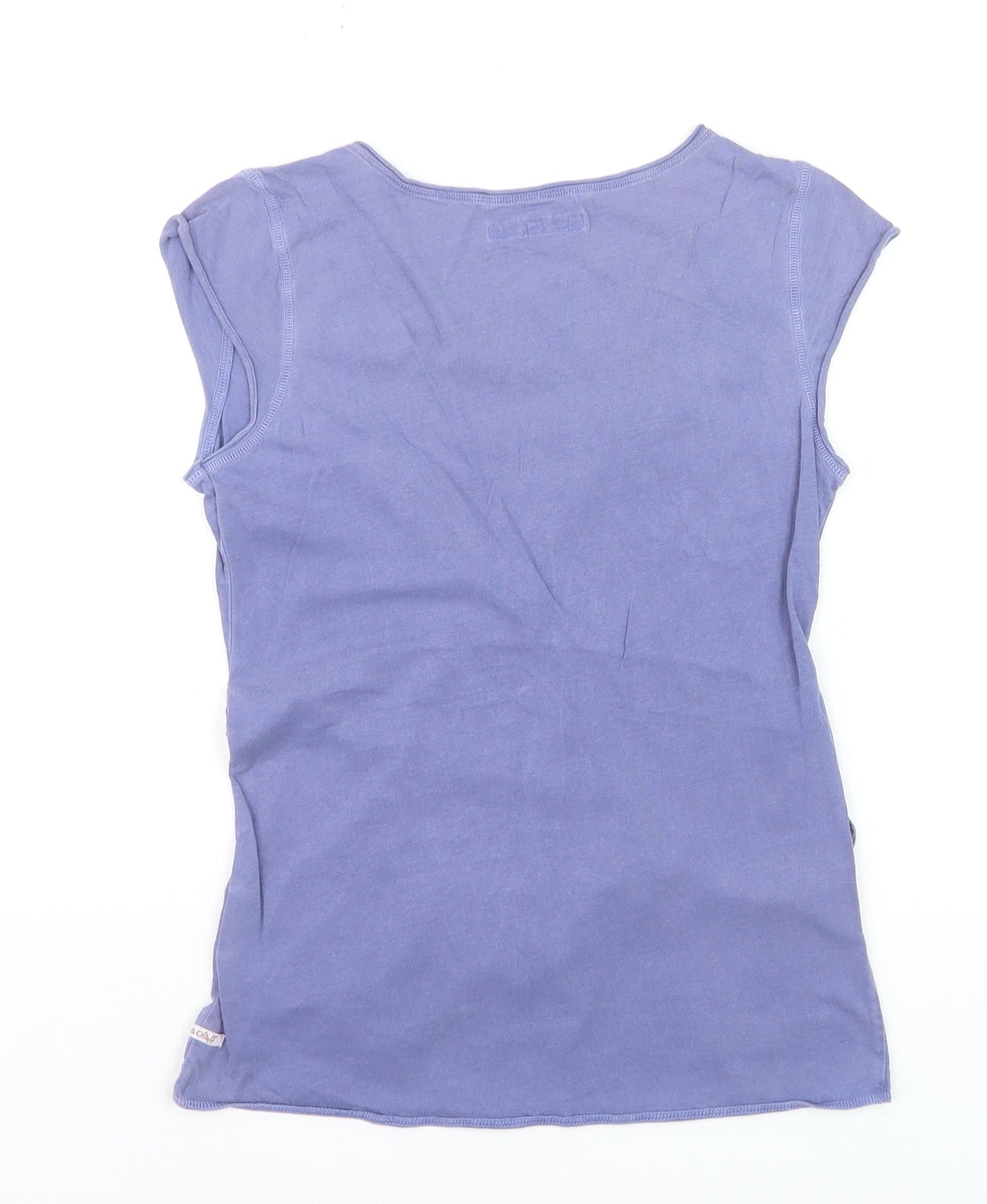 White Stuff Women’s Purple Cotton Wrap Blouse Top Size 8