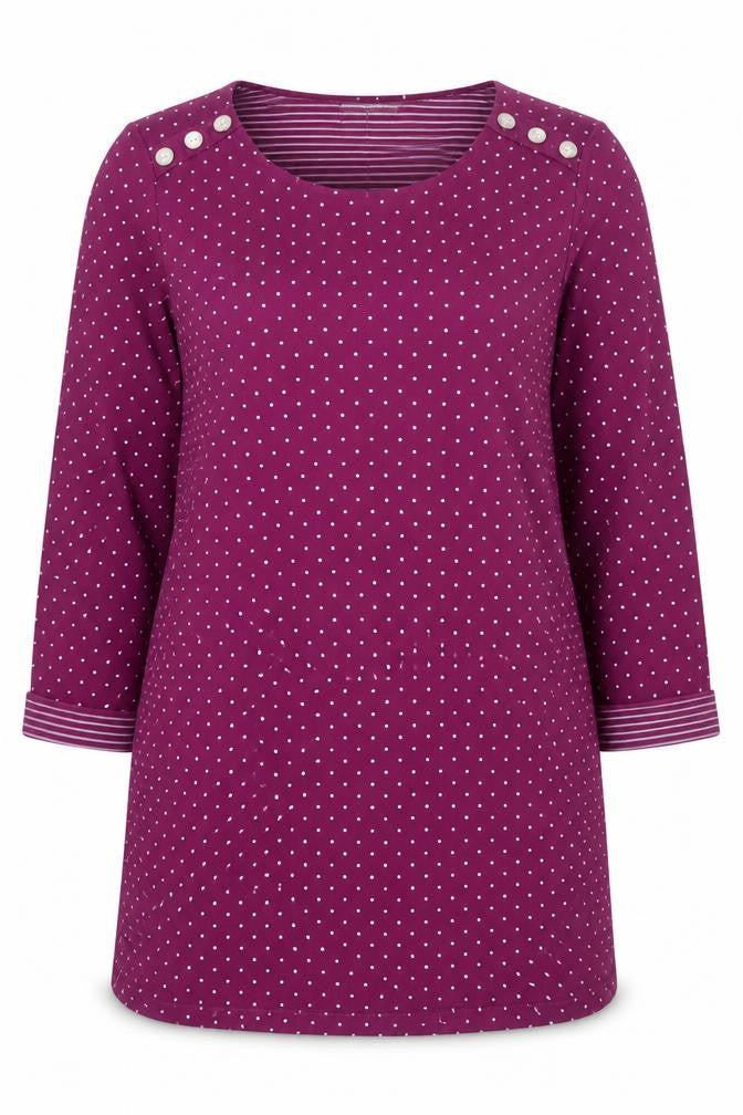 Love Leisure Women’s Purple Polka Dot Shift Dress Size 16