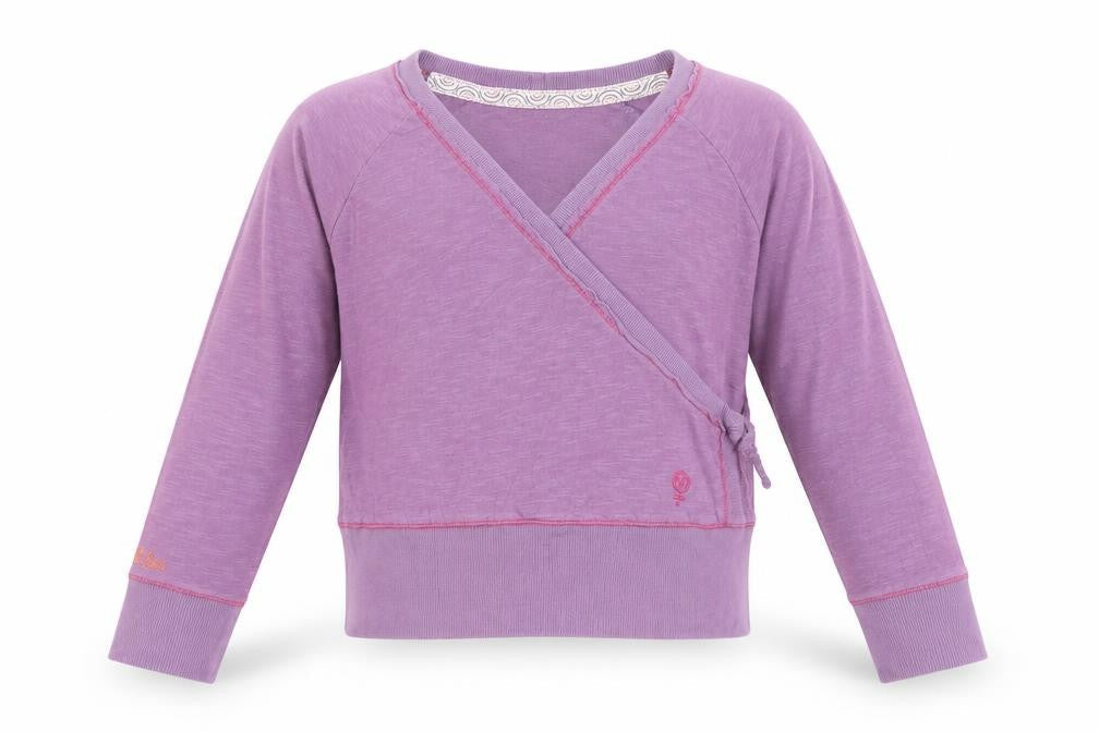FatFace Girls Purple Wrap Cotton Jumper 10-11 Years Long Sleeve Casual
