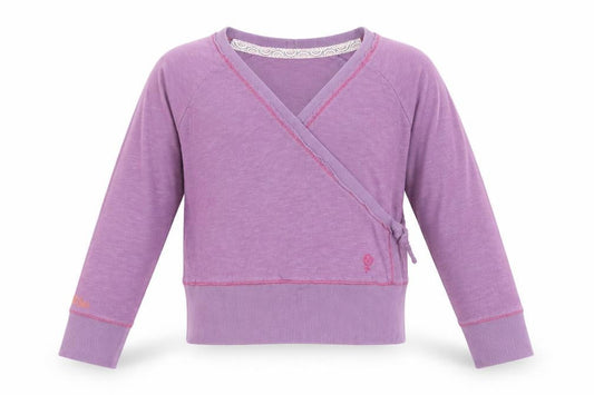 FatFace Girls Purple Wrap Cotton Jumper 10-11 Years Long Sleeve Casual