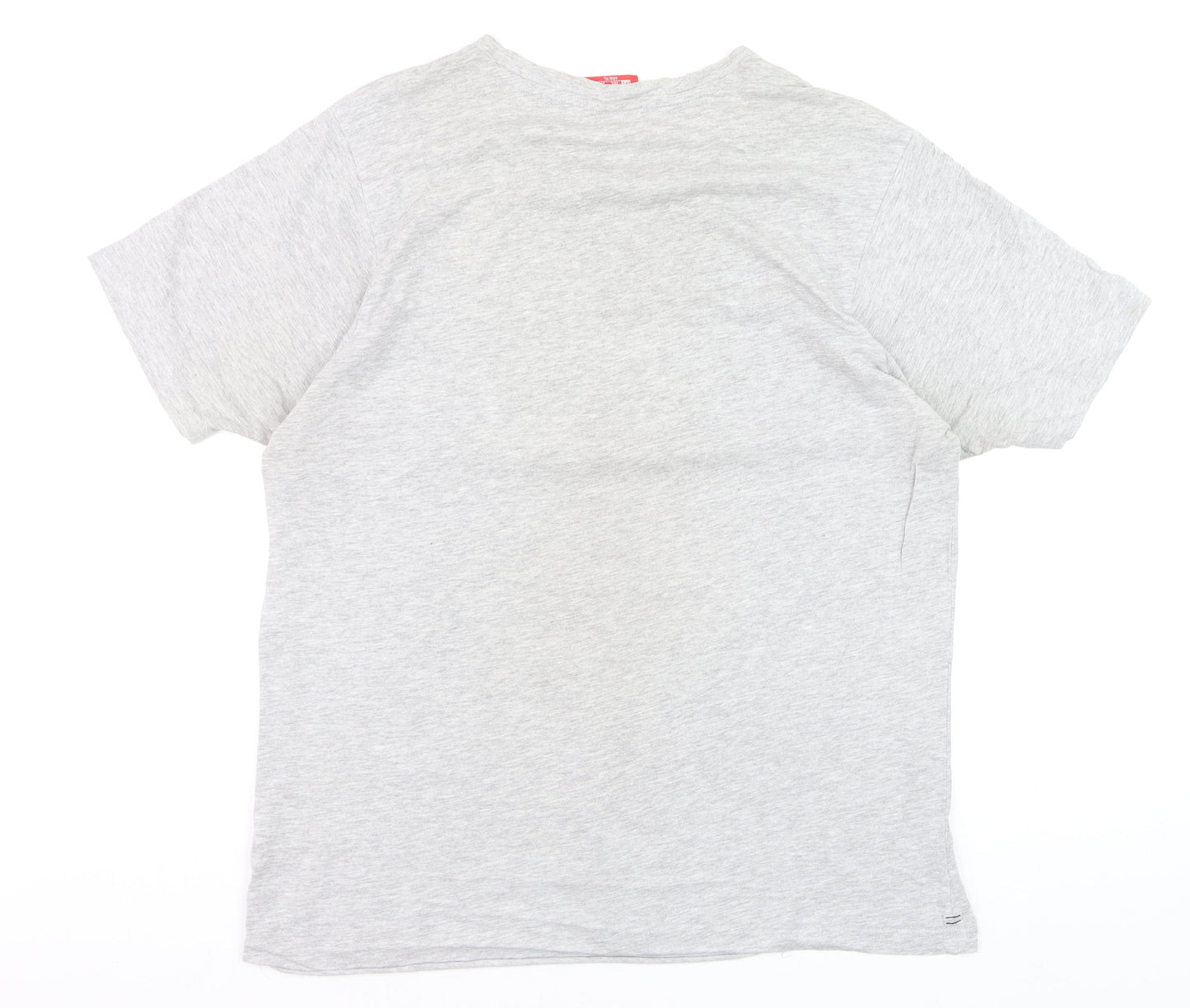 Slazenger Men's Grey Cotton Crew Neck Short Sleeve T-Shirt Size L