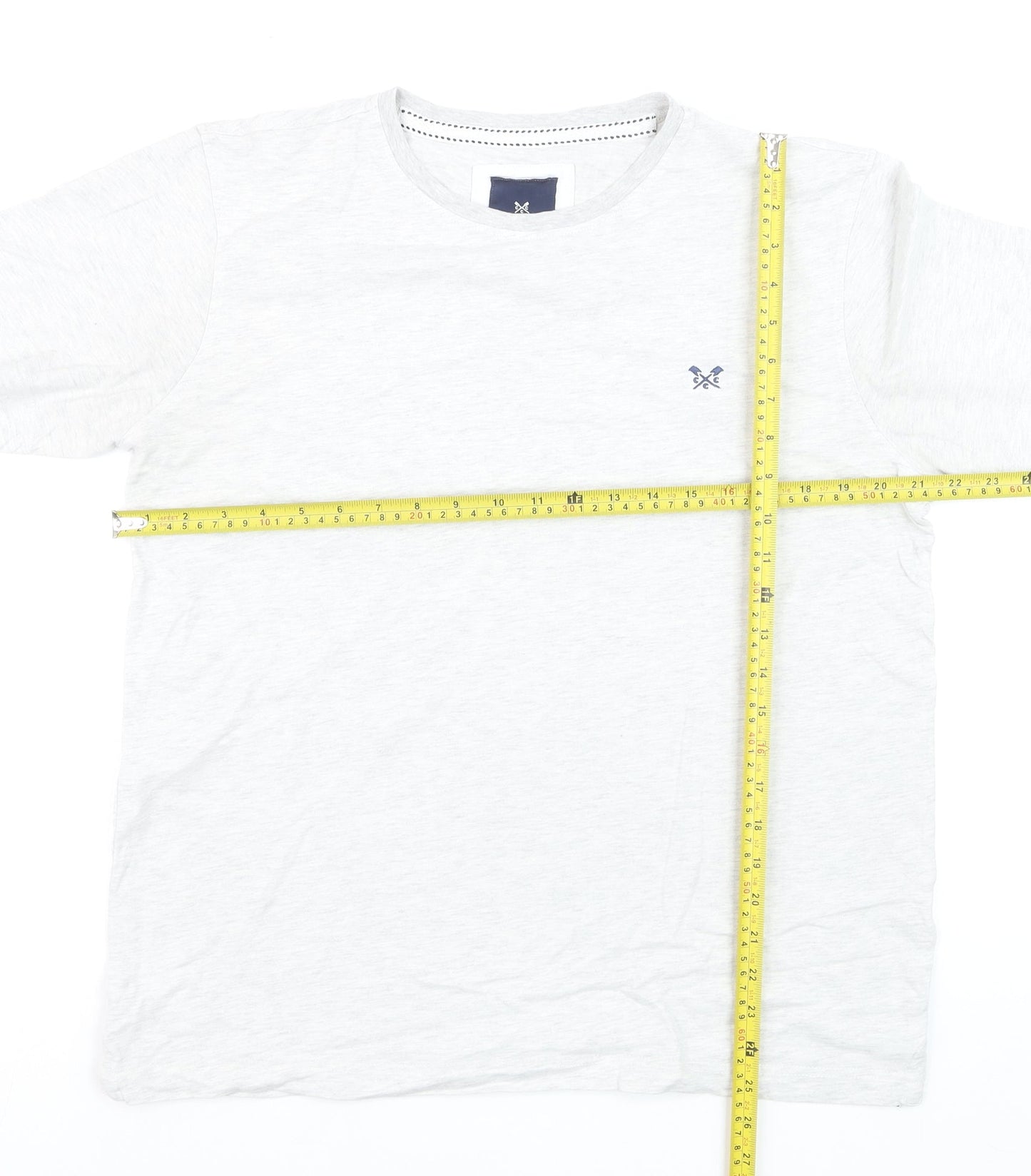 Crew Clothing Company Men's White Cotton T-Shirt Size L