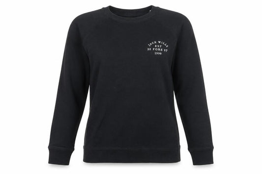 Jack Wills Women's Black Size 8 Crew Neck Sweatshirt