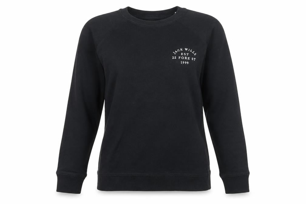 Jack Wills Women's Black Size 8 Crew Neck Sweatshirt
