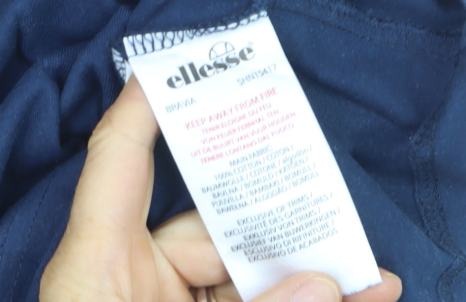 Ellesse Men's Blue XS Logo Graphic Cotton T-Shirt
