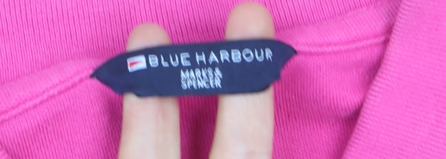 Marks and Spencer Blue Harbour Men's Pink Cotton Polo Shirt M