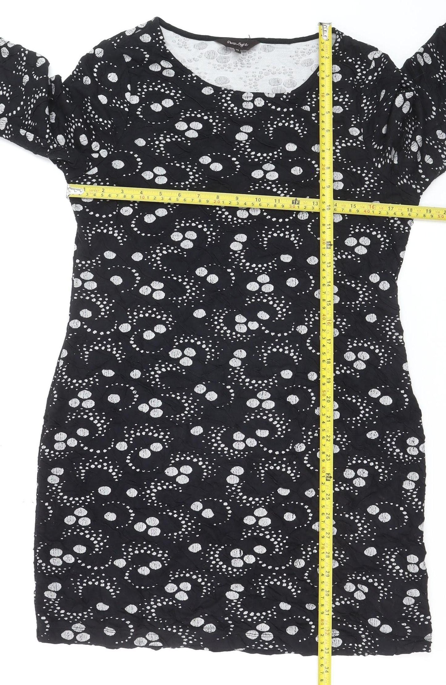 Phase Eight Women Black Size 14 Shift Knee Length Dress