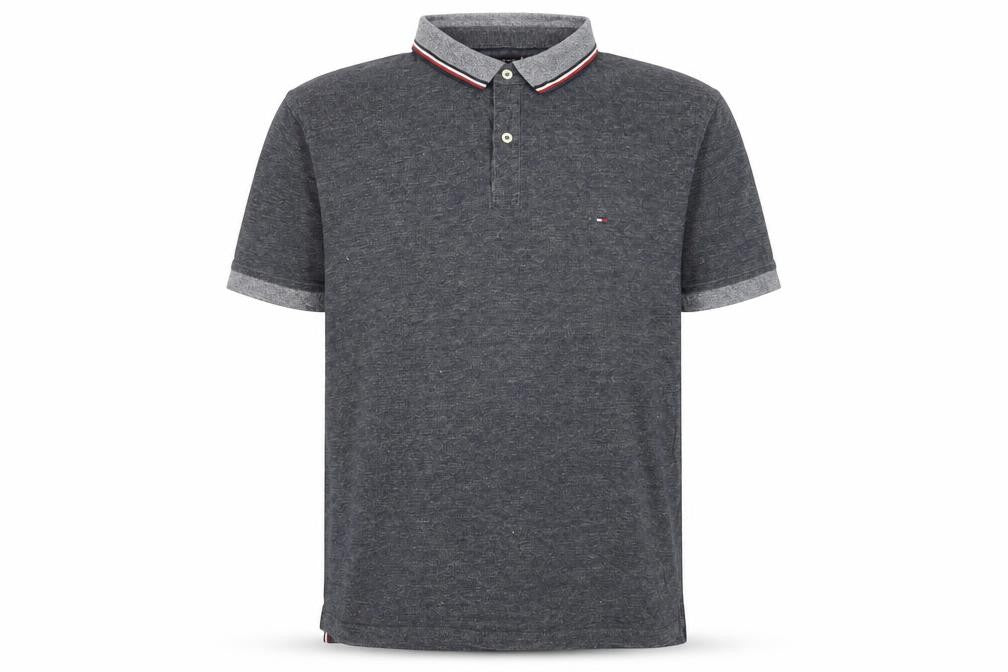 Tommy Hilfiger Men's Grey Regular Fit Short Sleeve Polo XXL