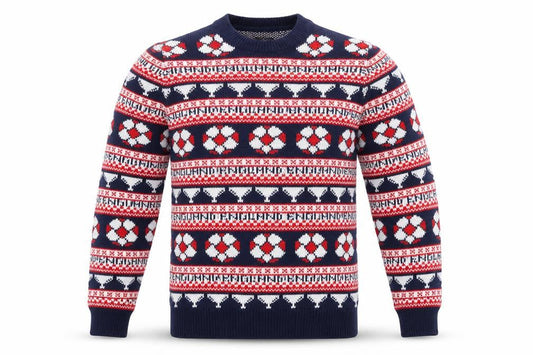 Next Men’s Blue Christmas Fair Isle Jumper XS Crew Neck Knit