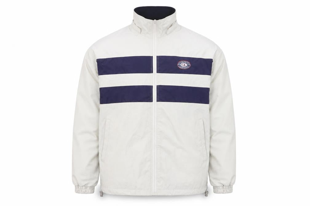 MBM Gear Men's Beige Windbreaker Jacket L Waterproof Full Zip