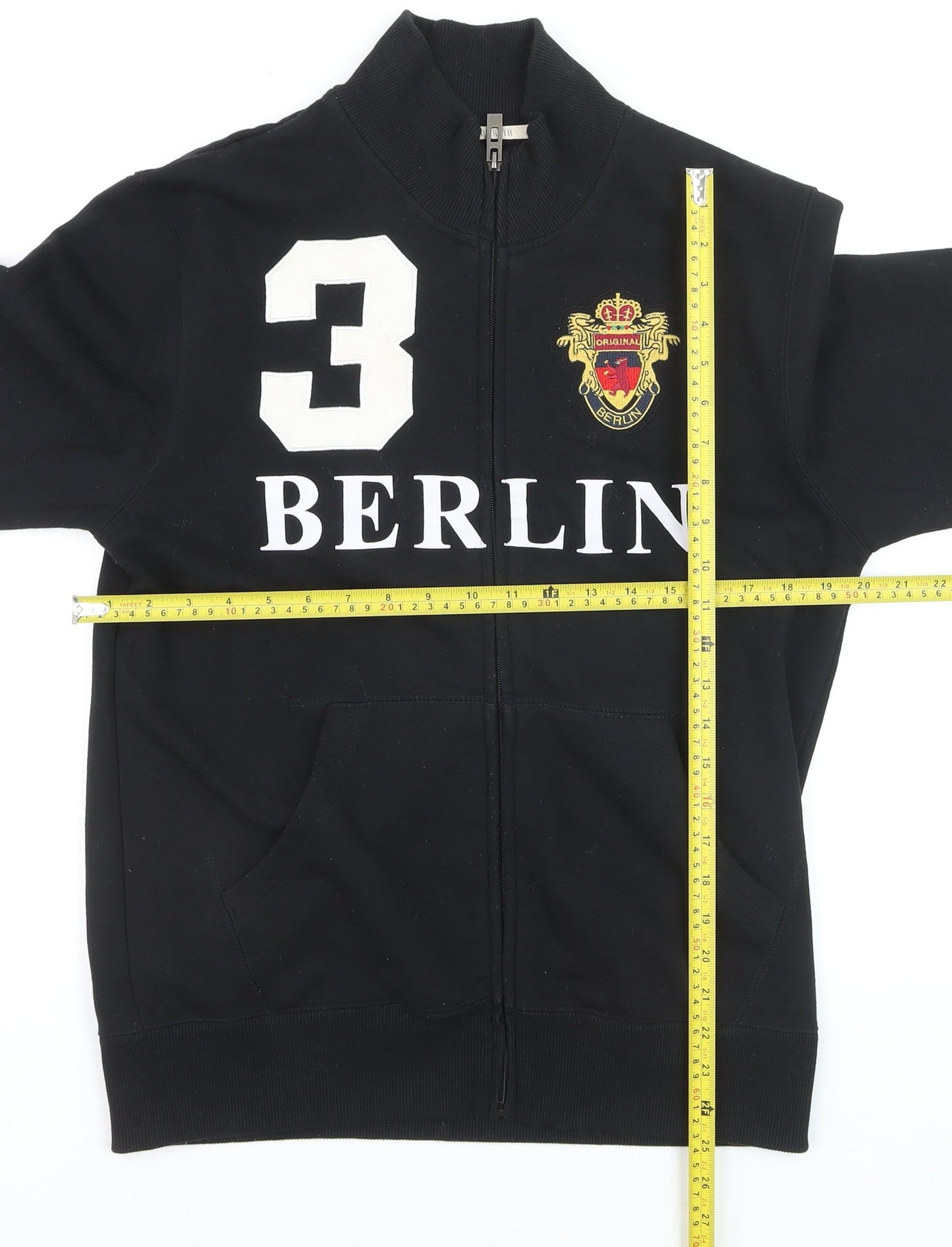 Robin Ruth Men's Black Full Zip Berlin Sweatshirt Size M