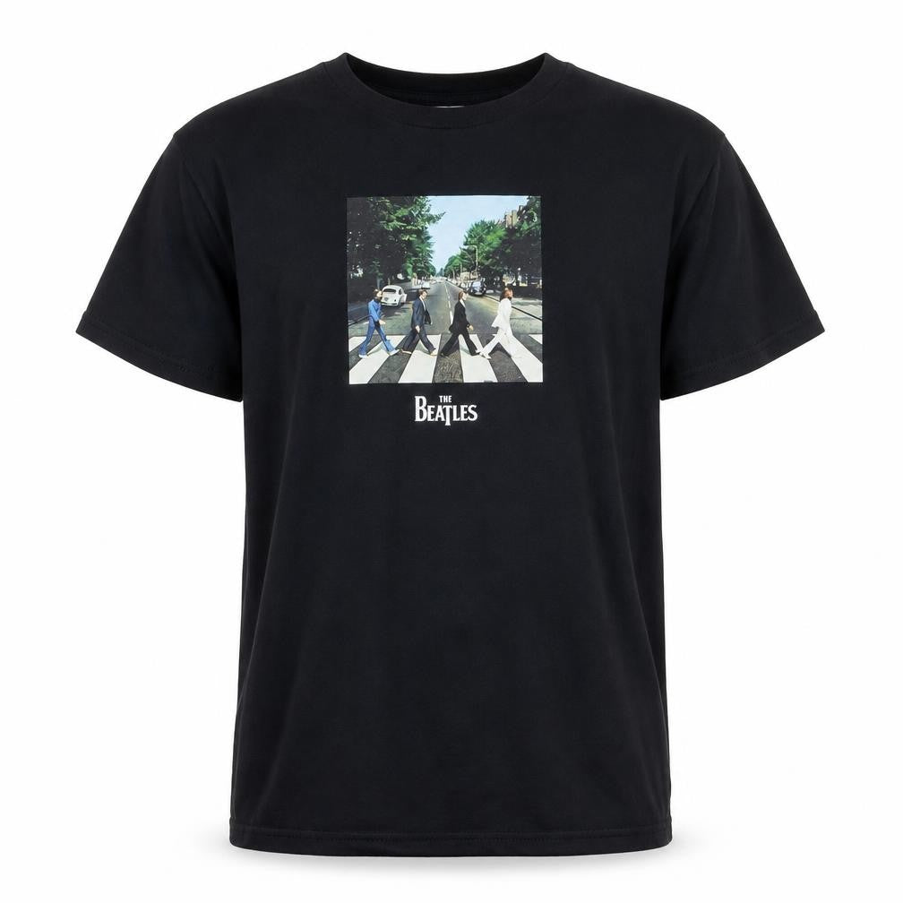 The Beatles Men's Black Heavy Cotton Graphic Band T-Shirt Size S
