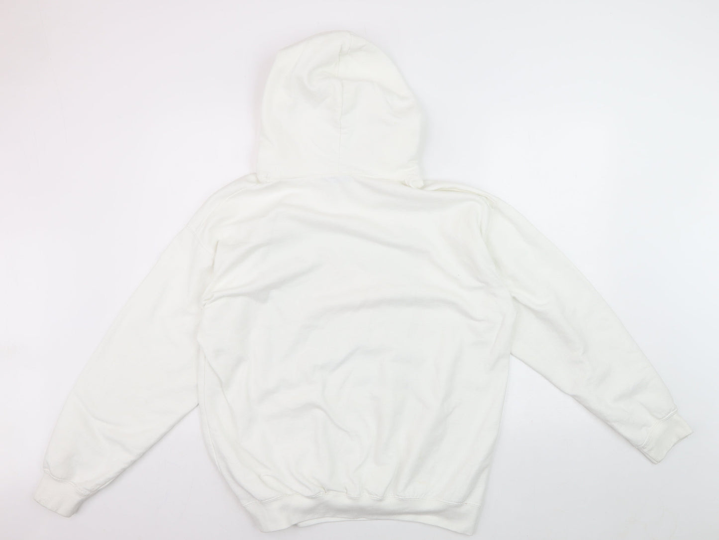 boohooMAN Men’s White Rocky IV Pullover Hoodie Size S