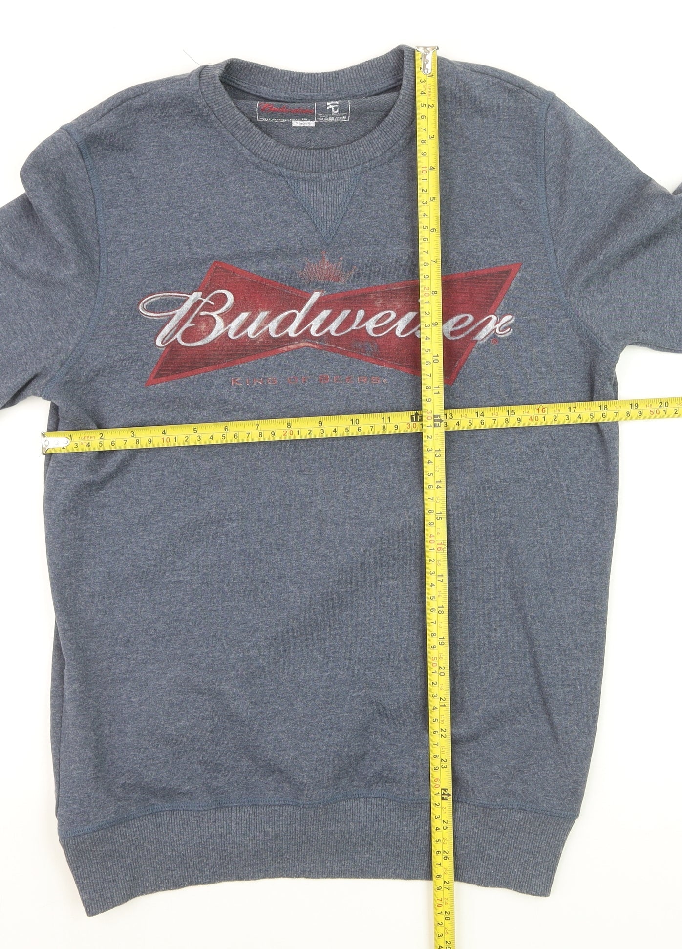 Next Men’s Blue Budweiser Logo Pullover Sweatshirt Size S