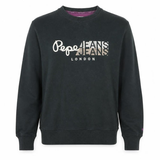 Pepe Jeans Mens Black Regular Fit Cotton Sweatshirt M