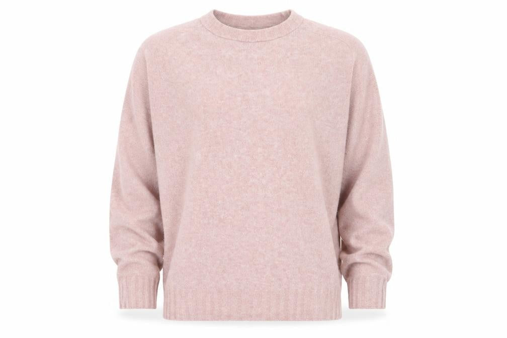 Topman Men Pink Wool Blend Crew Neck Jumper Size M Casual Knitwear