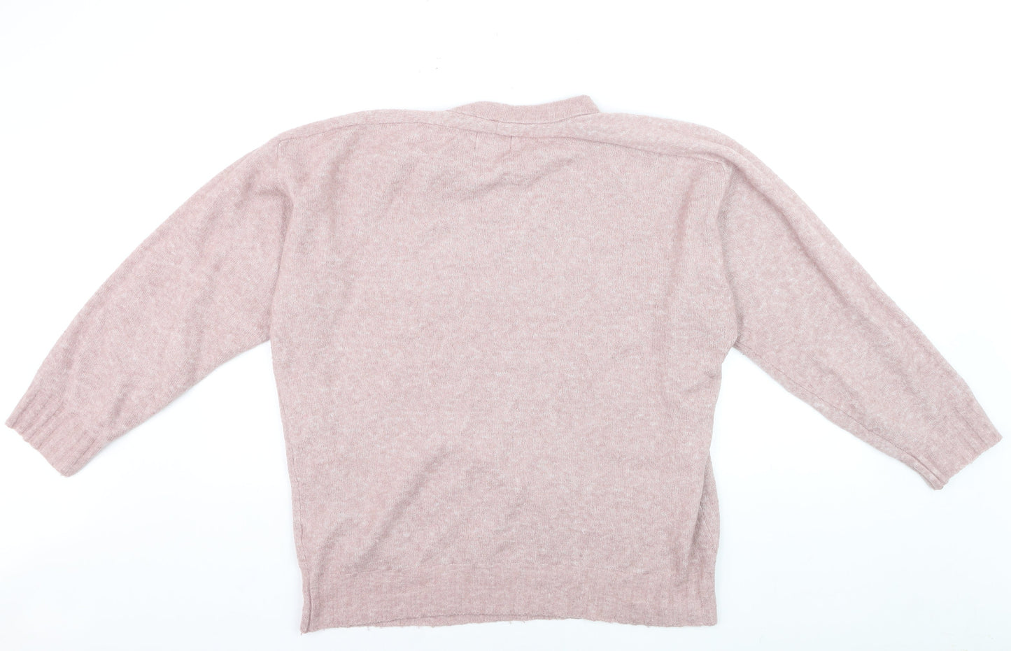 Topman Men Pink Wool Blend Crew Neck Jumper Size M Casual Knitwear