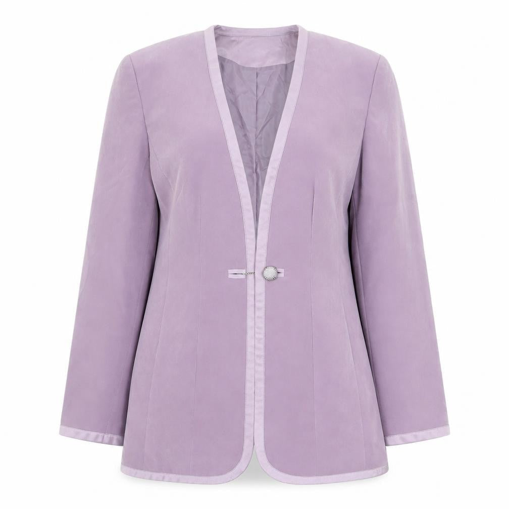 Jacques Vert Women's Purple Size 10 Longline Blazer Jacket