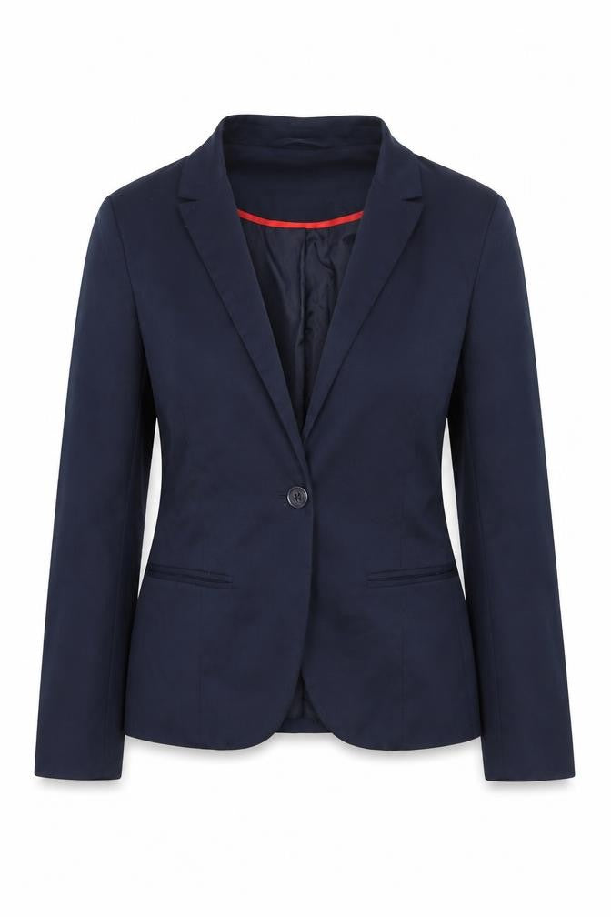 Pull&Bear Women's Navy Blue Slim Fit Blazer Size 10 Single Breasted