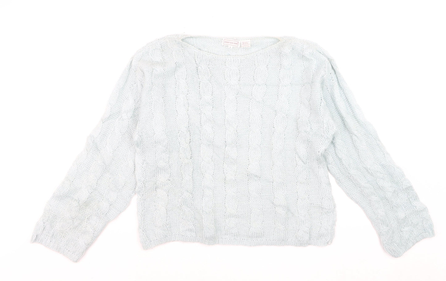 Jones New York Womens Ivory Cable-Knit Wool Blend Jumper S