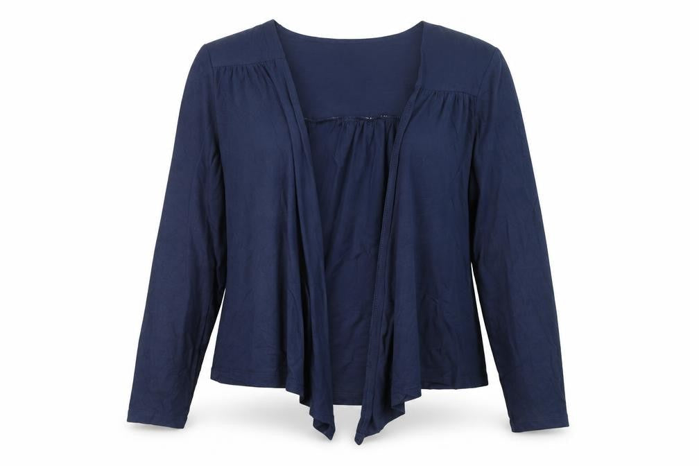 H&M Women’s Blue Viscose Long Sleeve Open Cardigan Size 12