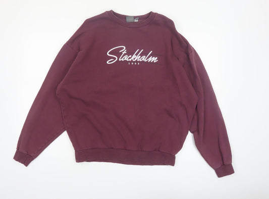 ASOS Men's Purple Stockholm 1990 Sweatshirt Size M Pullover Crew Neck