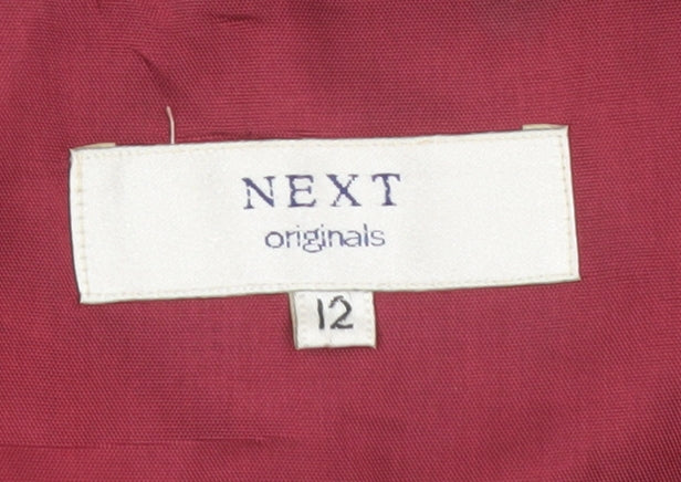 NEXT Womens Purple Velvet Suit Jacket Size 12 Classic Tailored
