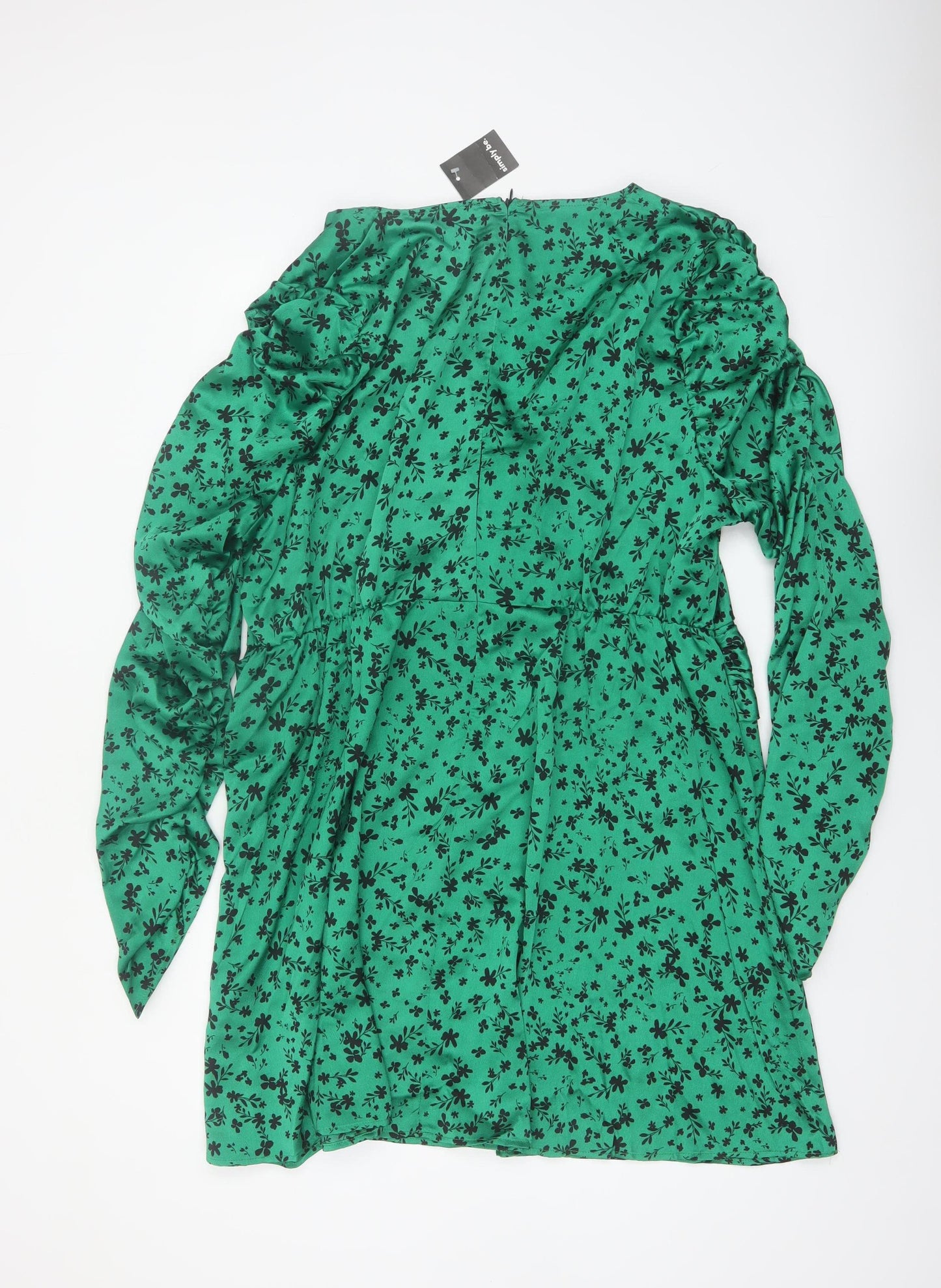 Simply Be Women’s Green Floral A-Line Dress Size 24