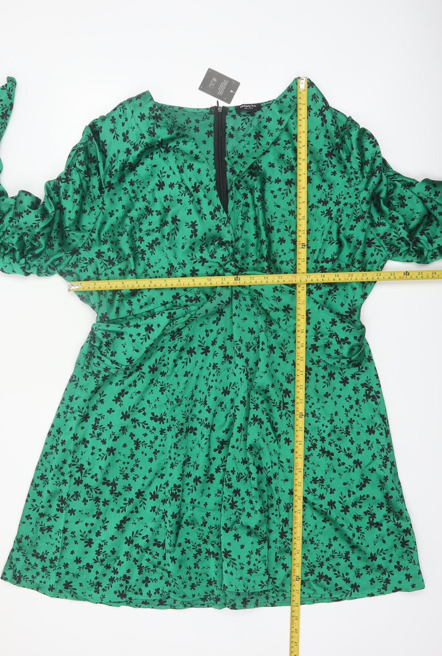 Simply Be Women’s Green Floral A-Line Dress Size 24