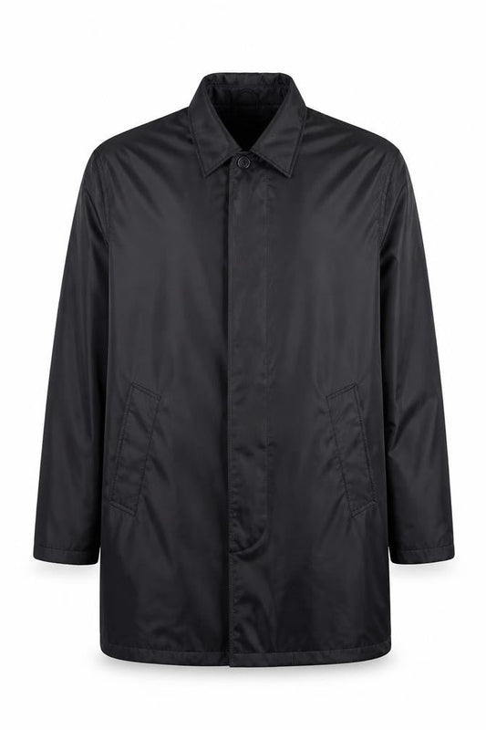 Paul Berman Men's Black M Rain Coat Waterproof Long Jacket