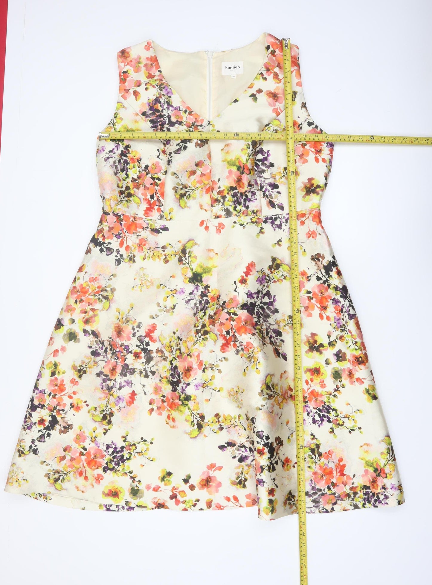 Studio 8 Women’s Multicoloured Floral A-Line Sleeveless Dress Size 20