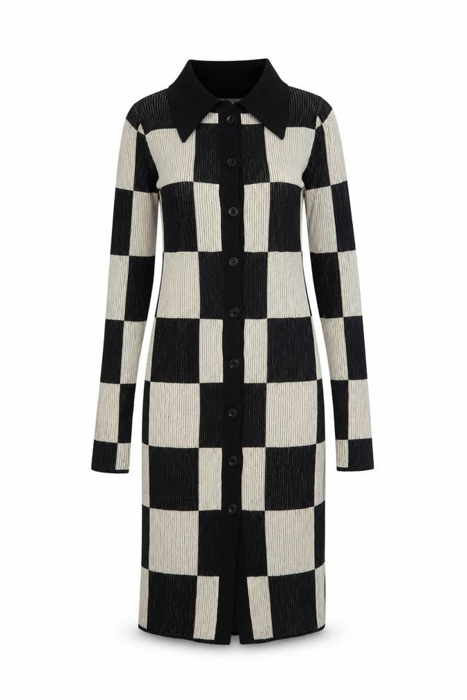 Urban Revivo Women’s Black Check Collared Shirt Dress Size 6