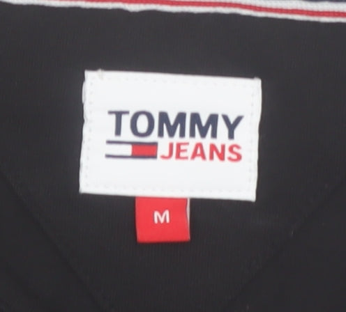 Tommy Jeans Women's Black Cropped Long Sleeve Top M