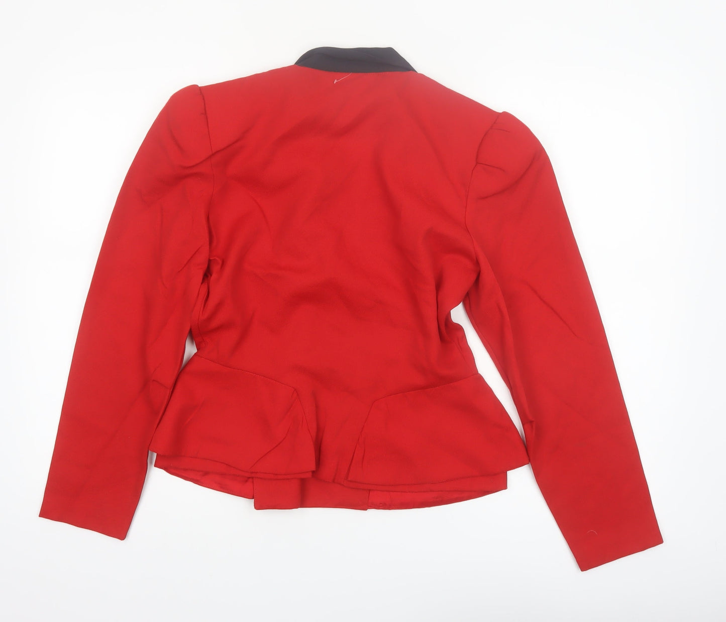 Moonlighting Women’s Red Double-Breasted Suit Jacket Size 10 Classic Fit