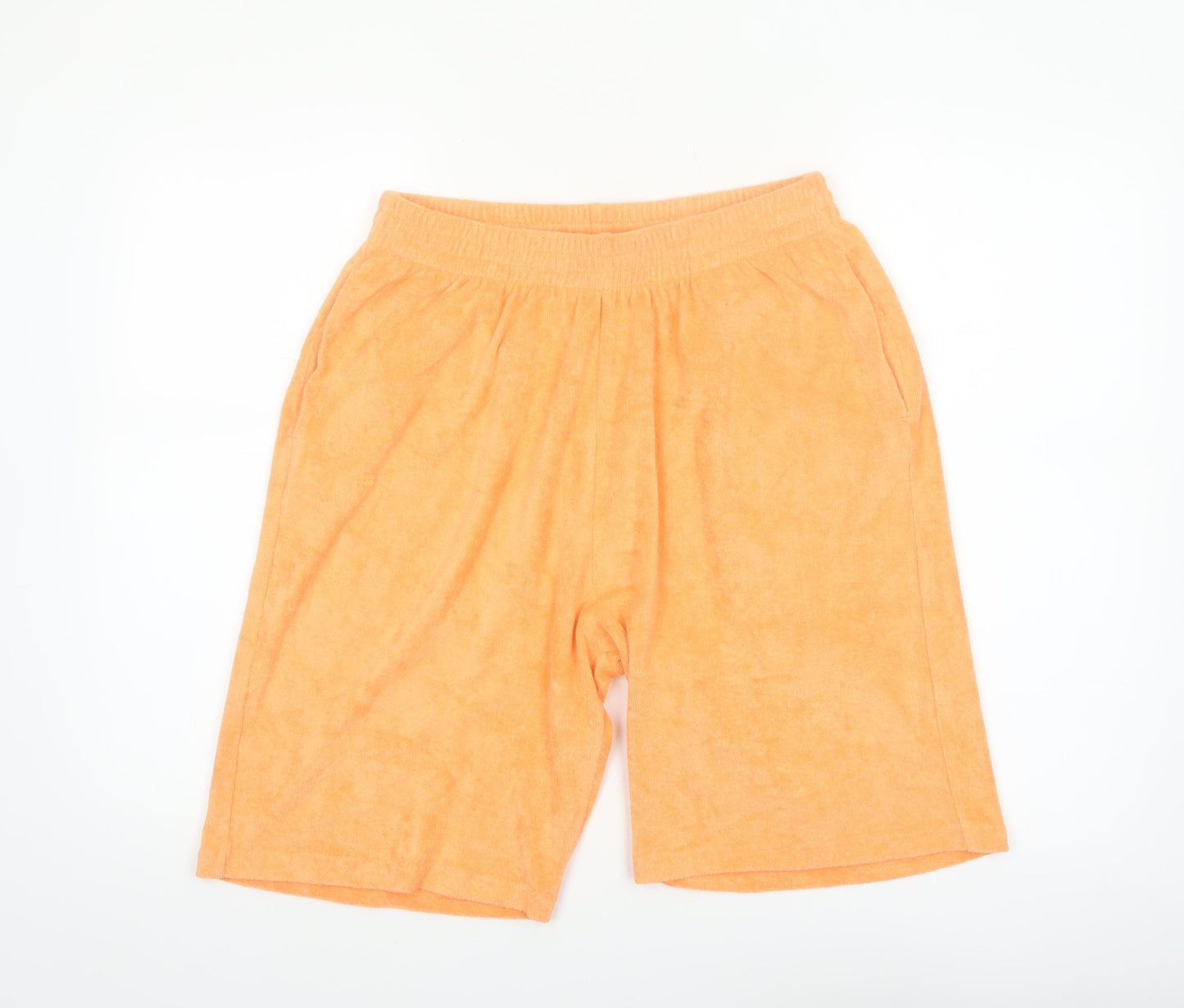 Pangaia Men's Orange Cotton Sweat Shorts Medium Casual Lightweight