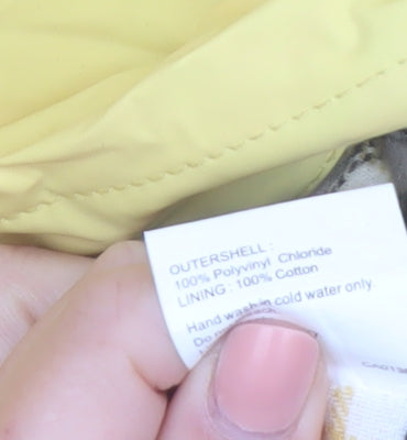 Rain-Slicks Womens Yellow Hooded Waterproof Rain Coat Jacket M