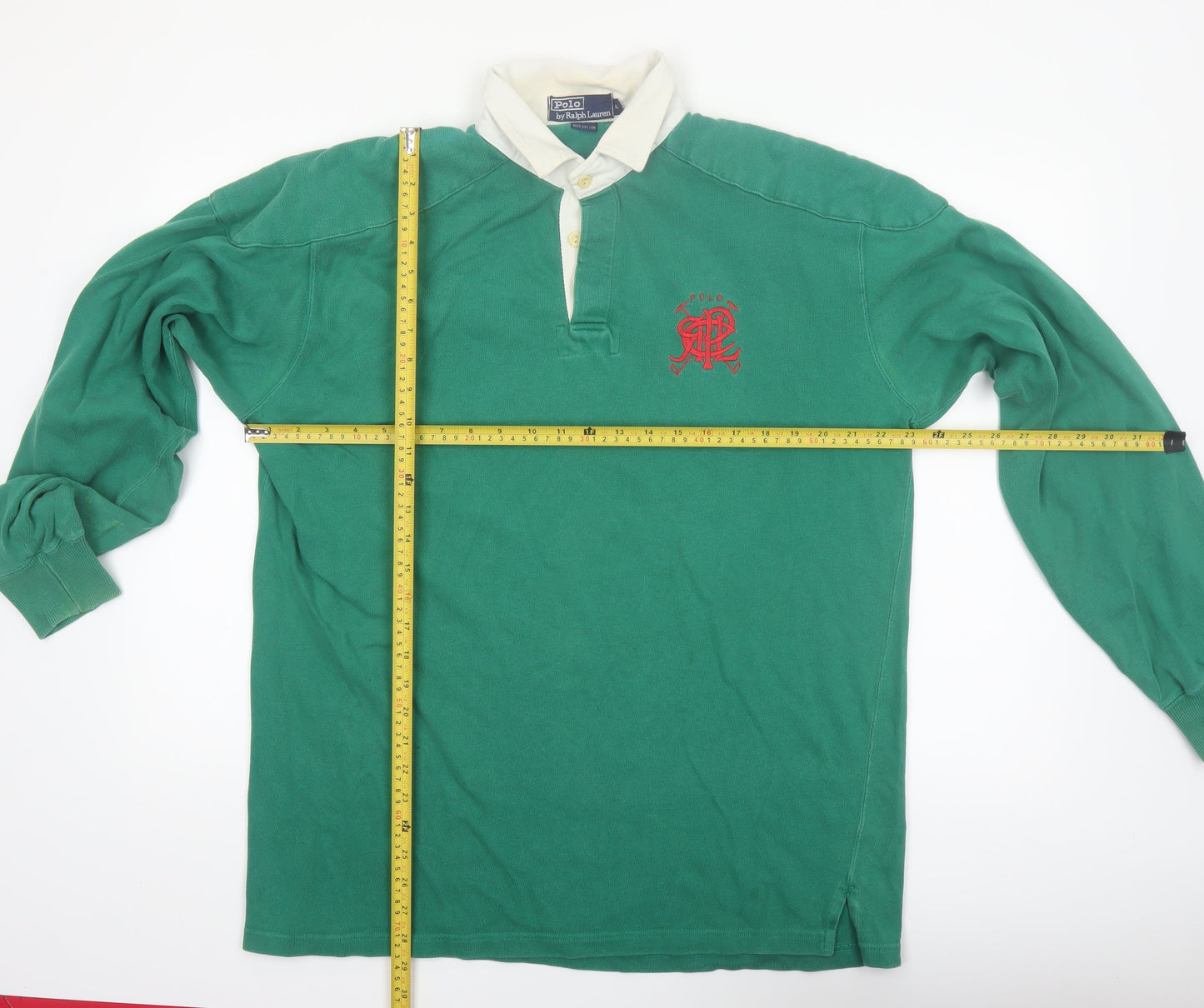 Polo Ralph Lauren Men's Green XL Long Sleeve Rugby Polo Shirt