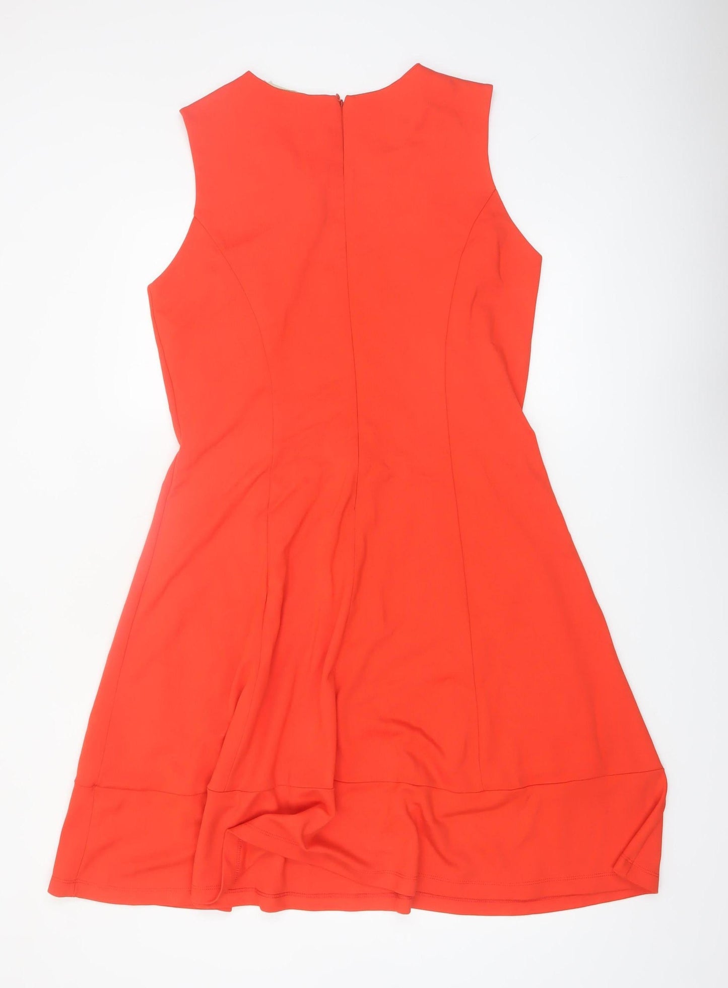 Phase Eight Women's Red Fit & Flare Sleeveless Dress UK 16