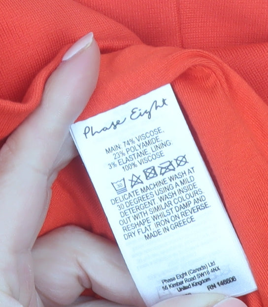 Phase Eight Women's Red Fit & Flare Sleeveless Dress UK 16