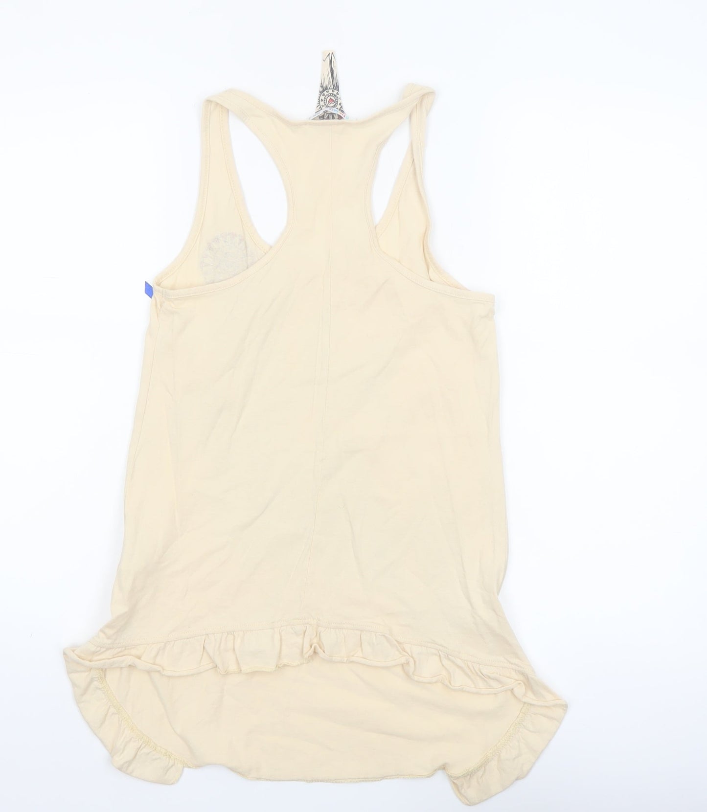 Denim Co Women’s Beige Horse Print Racerback Cotton Tank Top Size 8