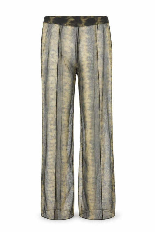Zara Women Multicoloured Mesh Wide-Leg Trousers Size XL